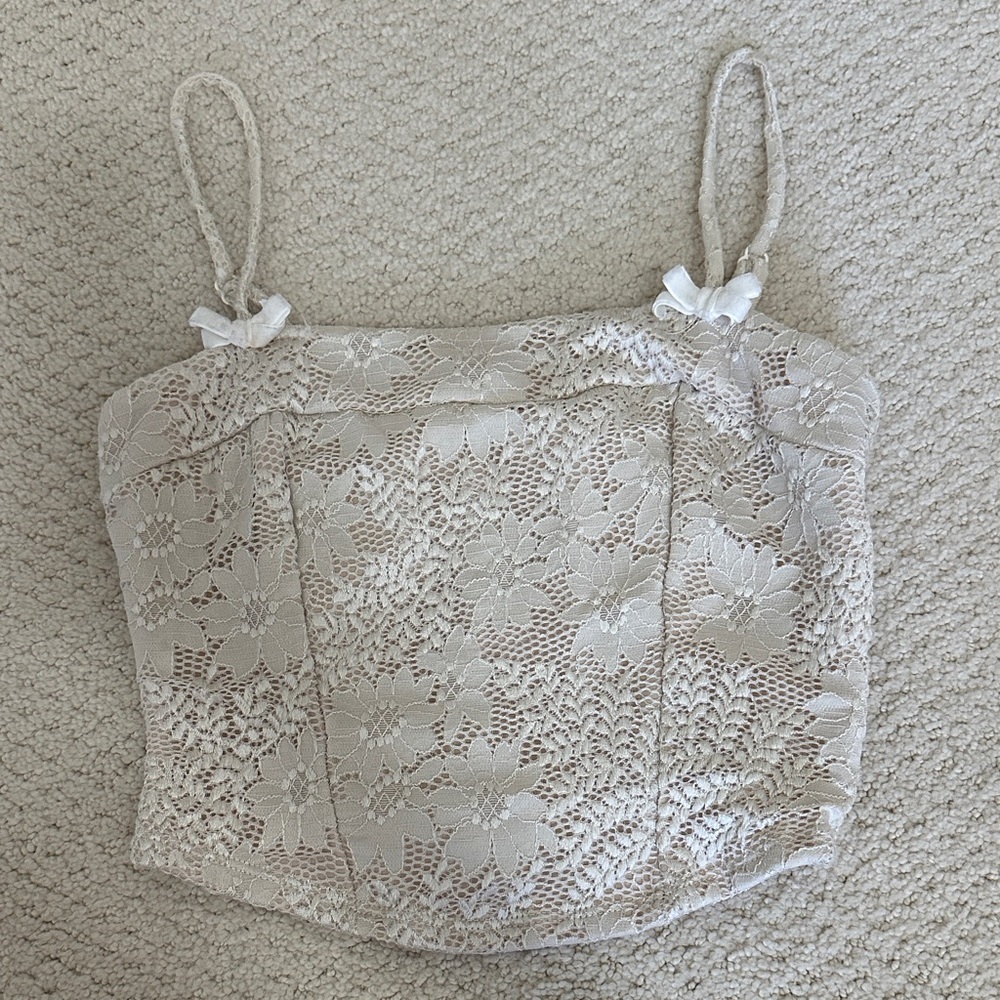 Elegant Cream Lace Women’s Top